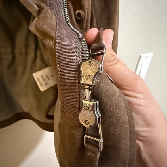 Windsor Brown Suede Moto Jacket Size 34 - Picture 6 of 9